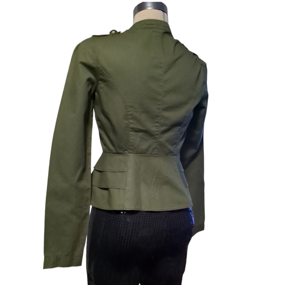 Miley Cyrus Green Army Brested Jacket Size S - Picture 10 of 16